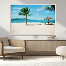Tropical Beach Wall Art Canvas Print – Framed Palm Tree by MyGreatCanvas | Canvas Wall Art Prints | Photo Prints & Wall Decor