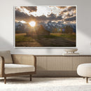 Snowy Peaks Wall Art Canvas Print – Rustic Mountain