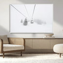 Ski Lift Wall Art Canvas Print – Snowy Alpine Landscape