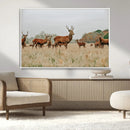 Rustic Deer Wall Art Canvas Print – Autumn Forest Woodland