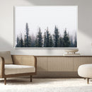 Foggy Forest Wall Art Canvas Print – Framed Misty Pines