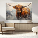 Scottish Highland Wall Art Canvas Print, Framed Longhorn Art by MyGreatCanvas | Canvas Wall Art Prints | Photo Prints & Wall Decor