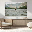 Wild Bison Wall Art Canvas Print, Majestic Mountain Pines by MyGreatCanvas | Canvas Wall Art Prints | Photo Prints & Wall Decor