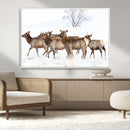 Snowy Elk Herd Wall Art Canvas Print – Majestic Winter by MyGreatCanvas | Canvas Wall Art Prints | Photo Prints & Wall Decor