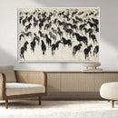 Wild Horse Stampede Wall Art Canvas Print – Monochrome by MyGreatCanvas | Canvas Wall Art Prints | Photo Prints & Wall Decor