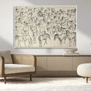 Wild Horse Stampede Wall Art Canvas Print – Monochrome by MyGreatCanvas | Canvas Wall Art Prints | Photo Prints & Wall Decor