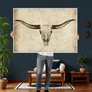 Longhorn Skull Wall Art Canvas Print – Rustic Western by MyGreatCanvas | Canvas Wall Art Prints | Photo Prints & Wall Decor