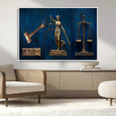 Lady Justice Wall Art Canvas Print – Elegant Gold Legal by MyGreatCanvas | Canvas Wall Art Prints | Photo Prints & Wall Decor
