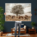 Texas Longhorn Cattle Wall Art, Rustic Western Ranch Canvas by MyGreatCanvas | Canvas Wall Art Prints | Photo Prints & Wall Decor