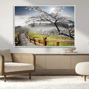 Sakura Cherry Blossom Pathway Canvas Wall Art – Tranquil