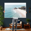 Aerial Beach Wall Art Canvas Print, Coastal Ocean Waves and by MyGreatCanvas | Canvas Wall Art Prints | Photo Prints & Wall Decor