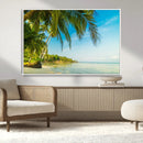 Peaceful Tropical Beach Wall Art Canvas Print – Palm Trees by MyGreatCanvas | Canvas Wall Art Prints | Photo Prints & Wall Decor