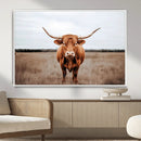 Longhorn Bull Wall Art Canvas Print – Framed Rustic by MyGreatCanvas | Canvas Wall Art Prints | Photo Prints & Wall Decor