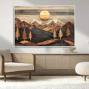 Wooden Mountain Layers Art – Rustic Pine Tree Landscape by MyGreatCanvas | Canvas Wall Art Prints | Photo Prints & Wall Decor