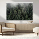 Dense Evergreen Forest Misty Morning Fog Pine Trees Woodland by MyGreatCanvas | Canvas Wall Art Prints | Photo Prints & Wall Decor