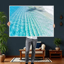 Crystal Clear Ocean Water Sunlit Reflections Palm Shadow Sandy Beach Tropical Wall Art for Home, Office Decor by MyGreatCanvas | Canvas Wall Art Prints | Photo Prints & Wall Decor
