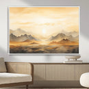 Sepia Color Abstract Mountain Wall Art Canvas Print