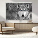 Wild Wolf Blue Eye Wall Art Canvas Print