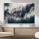 Foggy Pine Forest Wall Art – Framed Black White Nature by MyGreatCanvas | Canvas Wall Art Prints | Photo Prints & Wall Decor