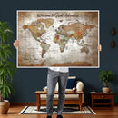 Personalized Vintage Map Wall Art Canvas Print – Custom Push by MyGreatCanvas | Canvas Wall Art Prints | Photo Prints & Wall Decor