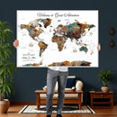 Customizable Framed World Map Canvas Print – Personalized by MyGreatCanvas | Canvas Wall Art Prints | Photo Prints & Wall Decor