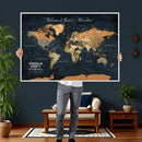 Personalized World Map Canvas – Custom Framed Push Pin by MyGreatCanvas | Canvas Wall Art Prints | Photo Prints & Wall Decor