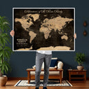 Personalized Family Adventure World Map – Custom Framed Push by MyGreatCanvas | Canvas Wall Art Prints | Photo Prints & Wall Decor