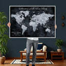 Personalized Push Pin World Map Canvas – Custom Framed by MyGreatCanvas | Canvas Wall Art Prints | Photo Prints & Wall Decor