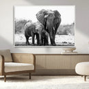 Elephant Family Africa Wall Art Canvas Print by MyGreatCanvas | Canvas Wall Art Prints | Photo Prints & Wall Decor