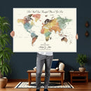 Custom Push Pin World Map Wall Art Canvas Print – by MyGreatCanvas | Canvas Wall Art Prints | Photo Prints & Wall Decor