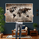 Personalized World Map Wall Art Canvas Print – Customizable