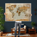 World Map Canvas Print – Detailed Map of the World Wall Art by MyGreatCanvas | Canvas Wall Art Prints | Photo Prints & Wall Decor