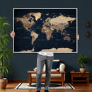 World Map Canvas Print – Detailed Map of the World Wall Art by MyGreatCanvas | Canvas Wall Art Prints | Photo Prints & Wall Decor