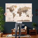 World Map Canvas Print – Framed Travel Map Wall Art for by MyGreatCanvas | Canvas Wall Art Prints | Photo Prints & Wall Decor