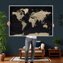 World Map Wall Art Print – Detailed Map of the World Wall by MyGreatCanvas | Canvas Wall Art Prints | Photo Prints & Wall Decor