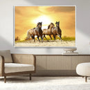Wild Horses Wall Art Canvas Print – Framed Galloping Herd by MyGreatCanvas | Canvas Wall Art Prints | Photo Prints & Wall Decor