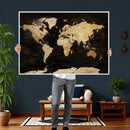 Extra Large World Map Canvas Print – Detailed Map Classic by MyGreatCanvas | Canvas Wall Art Prints | Photo Prints & Wall Decor