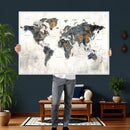 World Map Wall Art Canvas Print for Office Wall Decor by MyGreatCanvas | Canvas Wall Art Prints | Photo Prints & Wall Decor