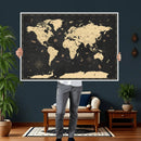World Map Canvas Print – Detailed Map of the World Wall Art by MyGreatCanvas | Canvas Wall Art Prints | Photo Prints & Wall Decor