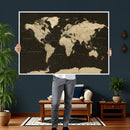 World Map Canvas Print – Framed World Map Wall Art for