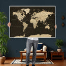 World Map Canvas Print – Framed World Map Wall Art for