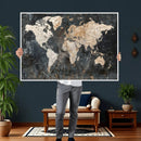 World Map Canvas Print – Detailed Map of the World Wall Art by MyGreatCanvas | Canvas Wall Art Prints | Photo Prints & Wall Decor