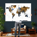 Colorful Watercolor World Map Canvas Wall Art – Framed by MyGreatCanvas | Canvas Wall Art Prints | Photo Prints & Wall Decor