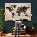 World Map Canvas Triptych – Colorful Global Wall Art for by MyGreatCanvas | Canvas Wall Art Prints | Photo Prints & Wall Decor