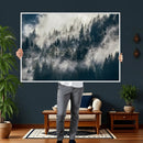 Foggy Mountain Forest Canvas Print, Misty Pine Trees Nature by MyGreatCanvas | Canvas Wall Art Prints | Photo Prints & Wall Decor