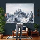 Snowy Mountain Range Canvas Print, Alpine Peaks Landscape by MyGreatCanvas | Canvas Wall Art Prints | Photo Prints & Wall Decor