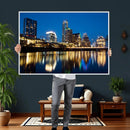 Austin Skyline Wall Art Canvas Print, Austin Downtown Night by MyGreatCanvas | Canvas Wall Art Prints | Photo Prints & Wall Decor