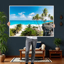 Barbados Beach Wall Art Canvas Print, Palm Tree Ocean by MyGreatCanvas | Canvas Wall Art Prints | Photo Prints & Wall Decor