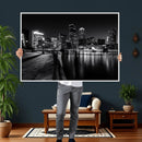 Boston Wall Art Canvas Print, Boston City Downtown Night by MyGreatCanvas | Canvas Wall Art Prints | Photo Prints & Wall Decor