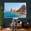 Chicago Wall Art Canvas Print, Chicago City Downtown Night by MyGreatCanvas | Canvas Wall Art Prints | Photo Prints & Wall Decor